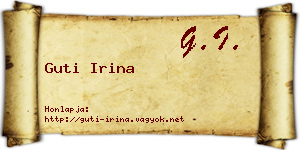 Guti Irina névjegykártya